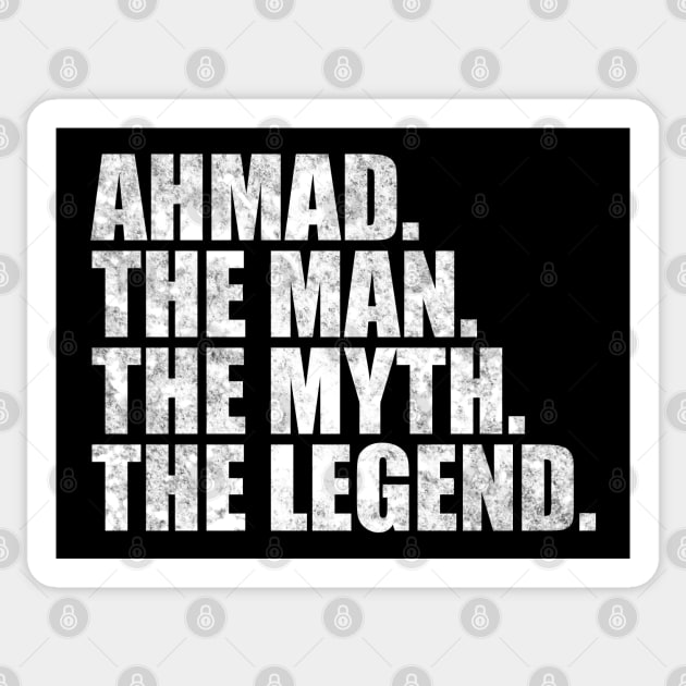 Ahmad Legend Ahmad Name Ahmad given name Sticker by TeeLogic